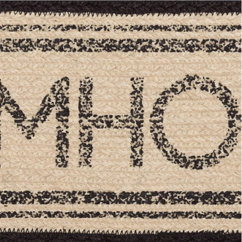 Farmhouse Jute Braided Table Runner 8x24 Country Charm Cottagecore Rustic